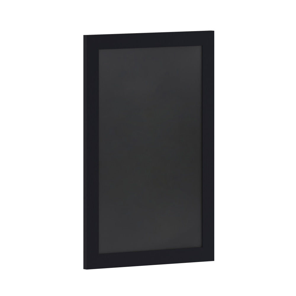 Flash Furniture Canterbury Wall-Mounted Magnetic Chalkboard Sign With Eraser, Porcelain Steel, 30inH x 20inW x 3/4inD, Black Frame