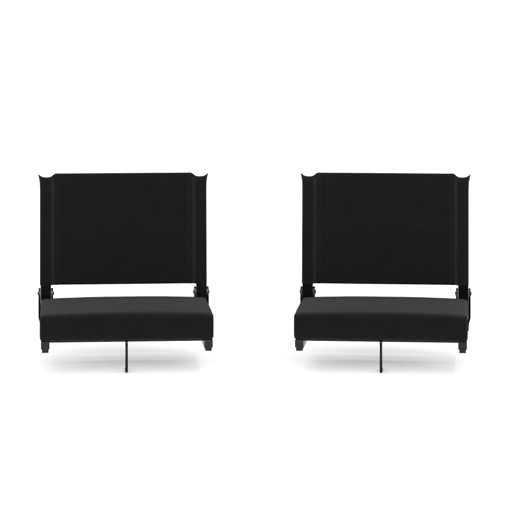 Flash Furniture Grandstand Comfort Seats, Black, Set Of 2 Seats