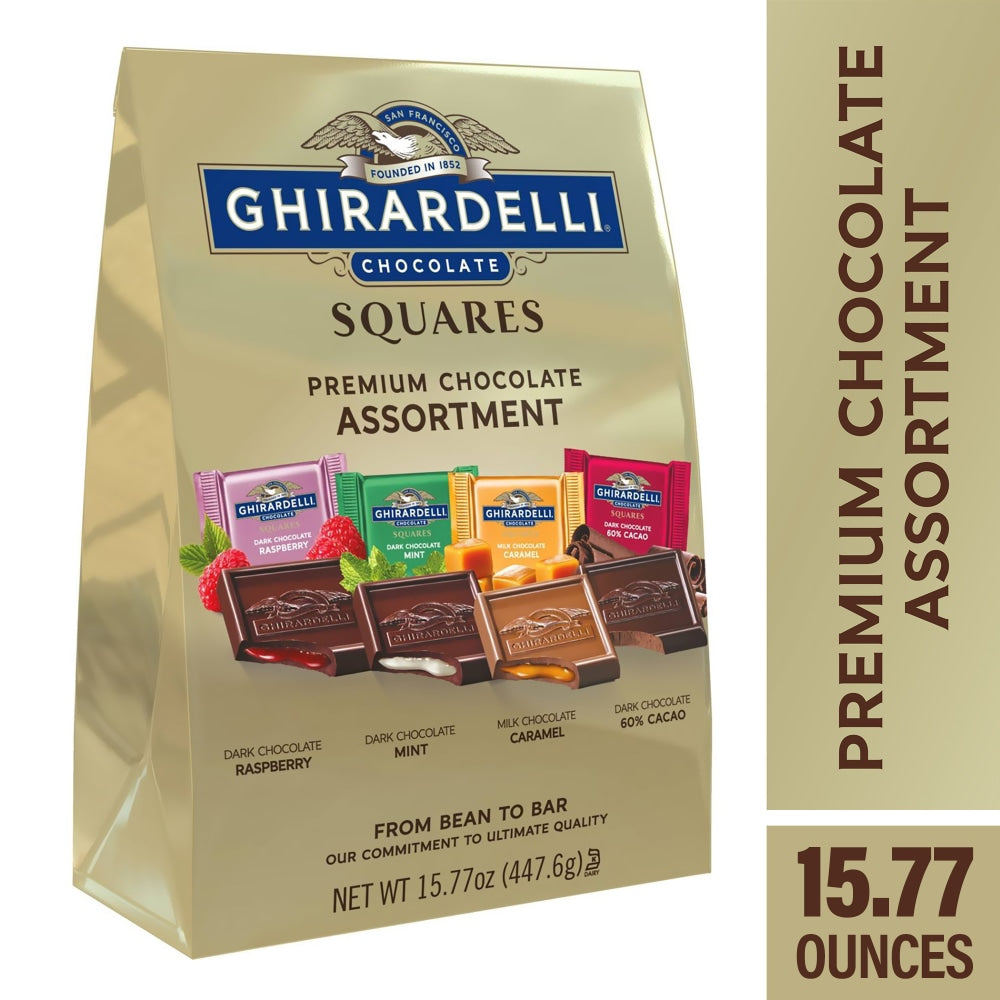 Ghirardelli Chocolate Squares, Premium Assortment, 15.77 Oz Bag