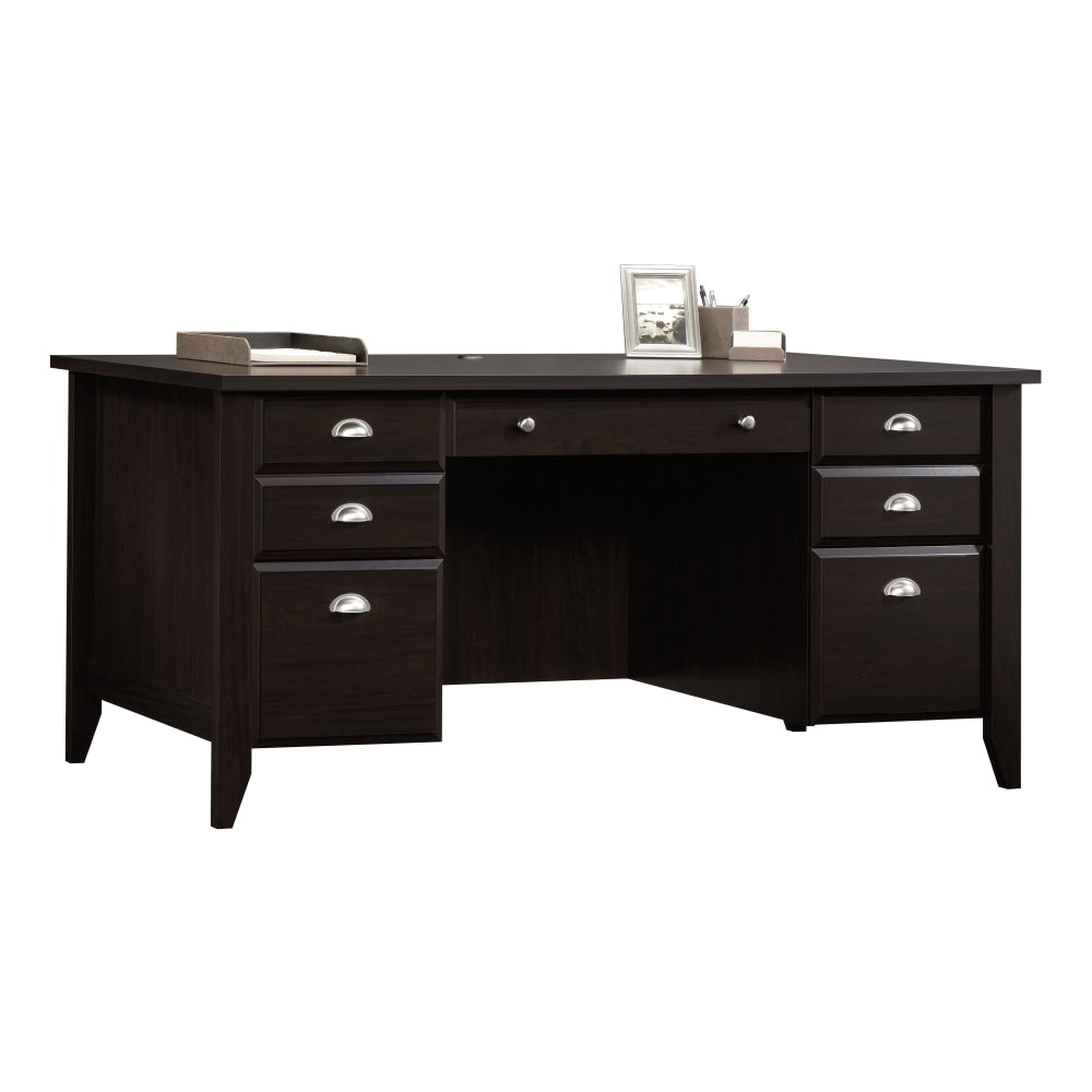 Sauder Shoal Creek 66inW Executive Computer Desk, Jamocha Wood