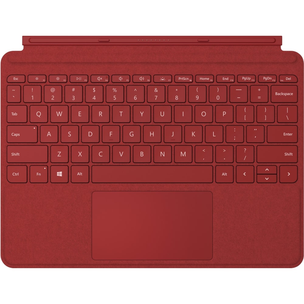 Microsoft Type Cover Keyboard/Cover Case Microsoft Surface Go 2, Surface Go Tablet - Poppy Red - Stain Resistant - Alcantara Body - 7.5in Height x 9.8in Width x 0.2in Depth