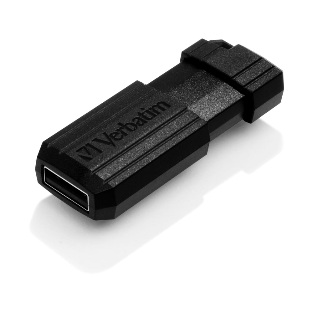 Verbatim PinStripe USB Flash Drive, 64GB, Black