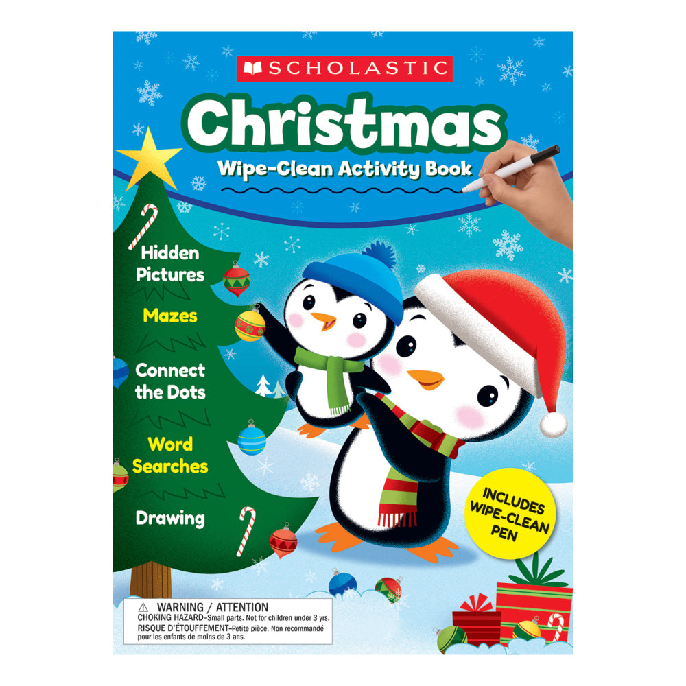 Scholastic Christmas Wipe-Clean Activity Book, Preschool - Grade 1