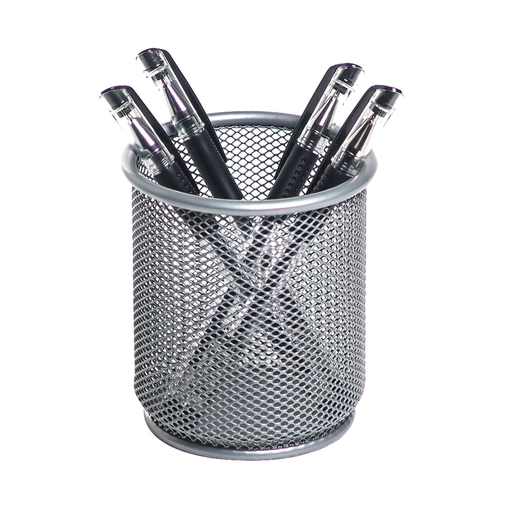 Office Depot Brand Mesh Pencil Cup, Silver