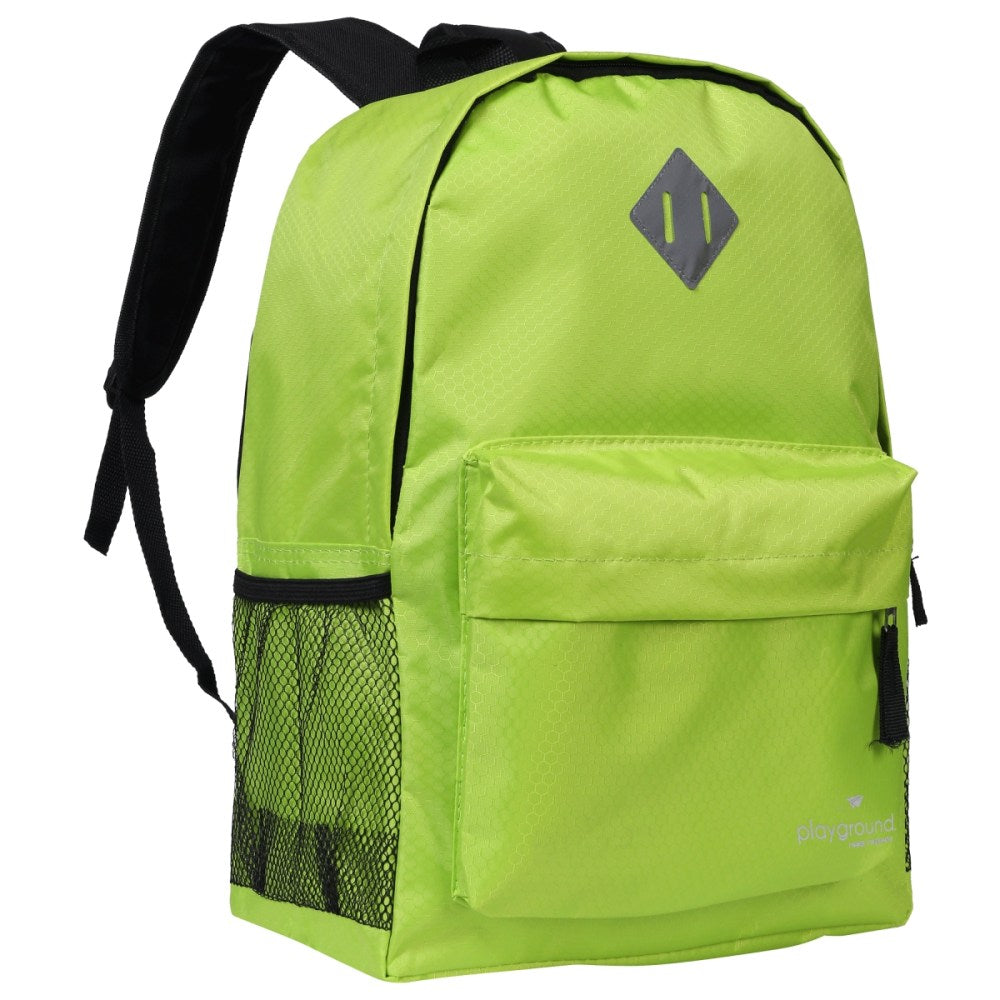 Playground Hometime Backpacks, Neon Yellow, Pack Of 12 Backpacks