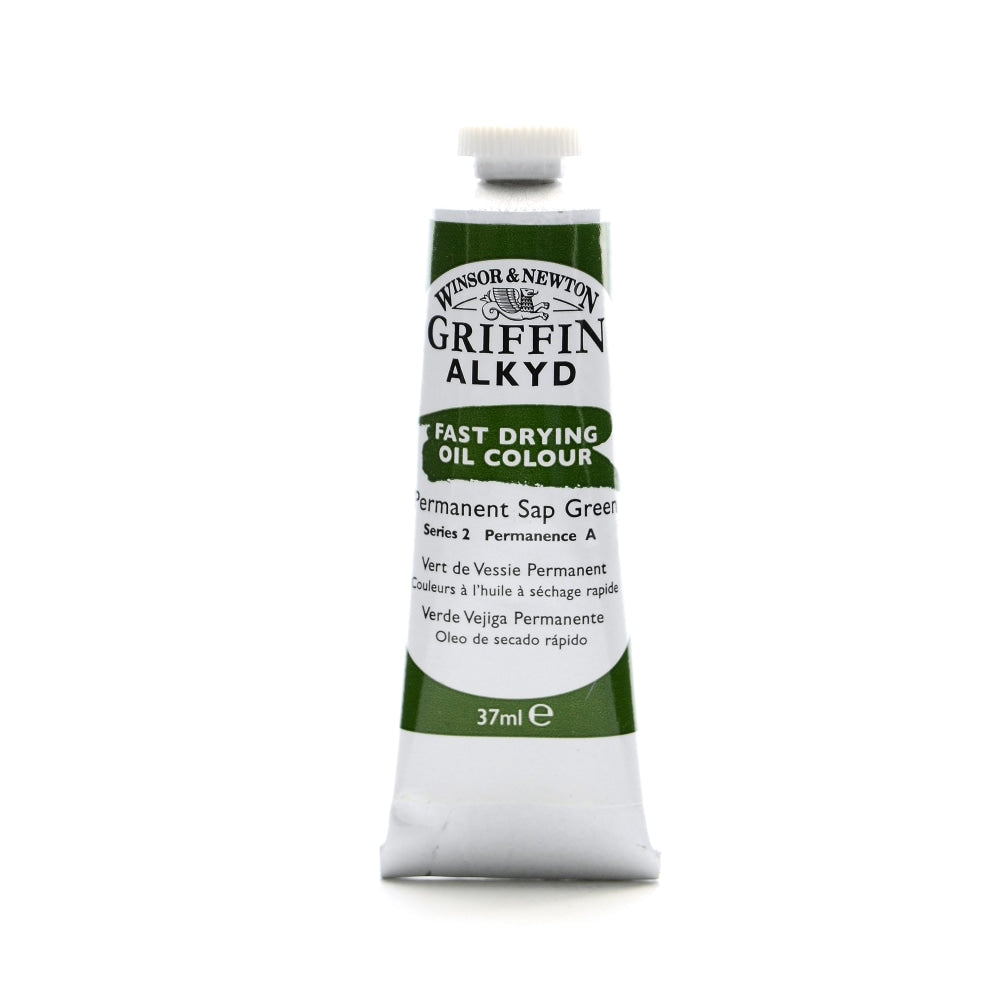 Winsor & Newton Griffin Alkyd Oil Colors, 503, 37 mL, Permanent Sap Green, Pack Of 2