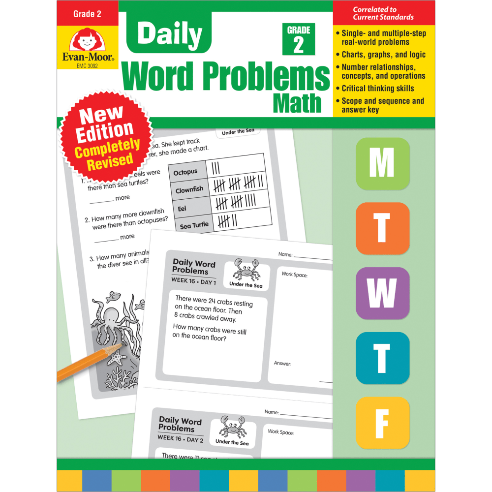 Evan-Moor Educational Publishers Daily Math Word Problems, Grade 2