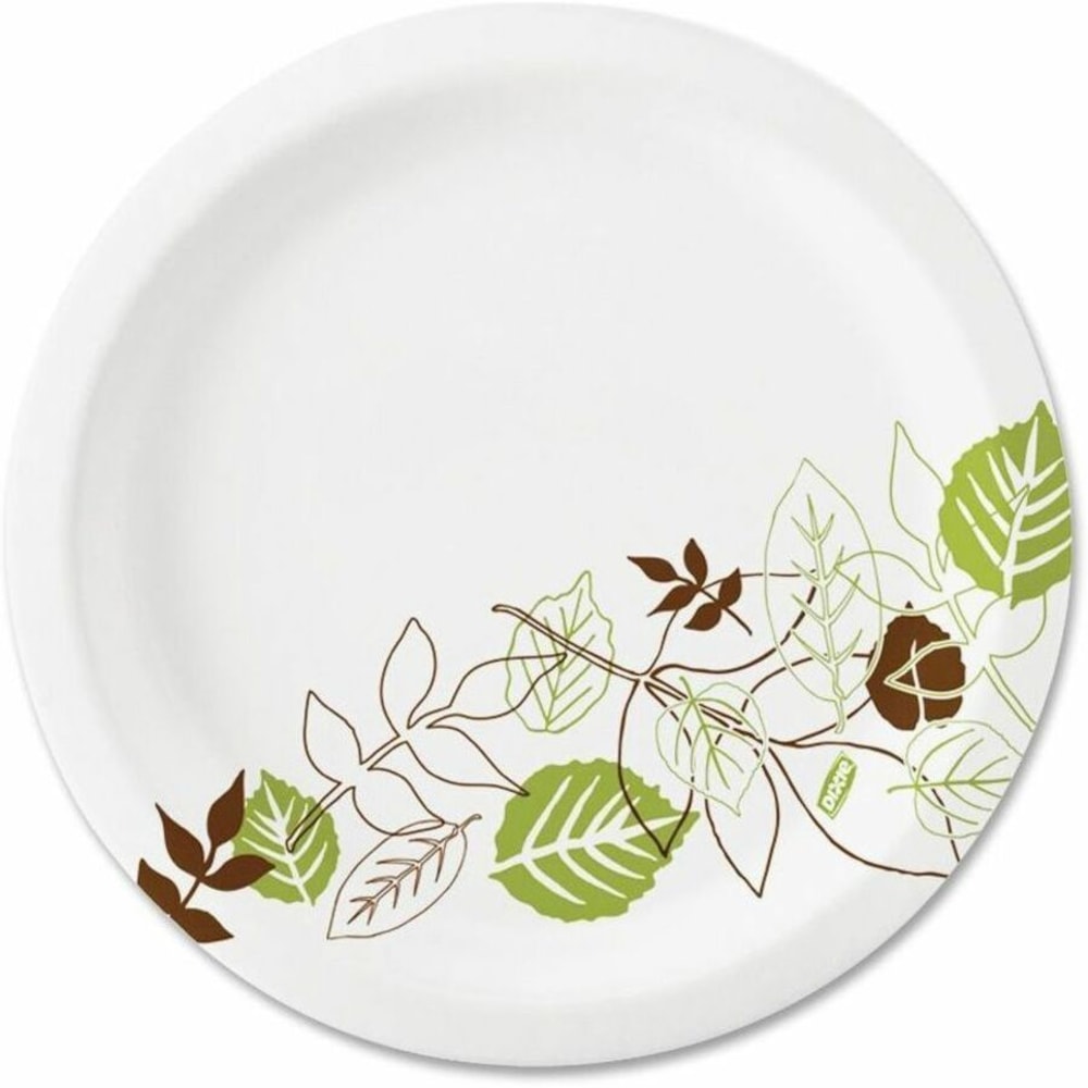 Dixie Paper Plates, 6 7/8in Diameter, Pathways, Carton Of 1000