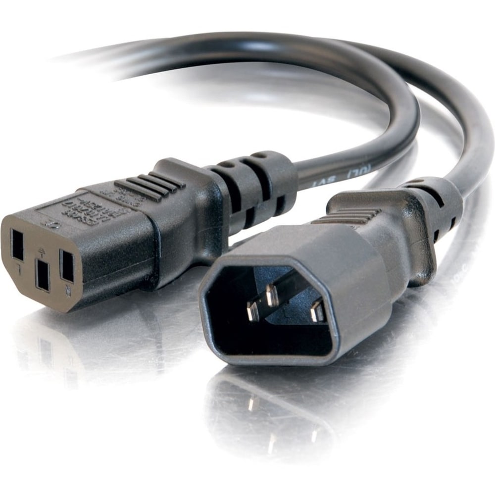 C2G 1ft 18 AWG Computer Power Extension Cord (IEC320C14 to IEC320C13) - 1ft