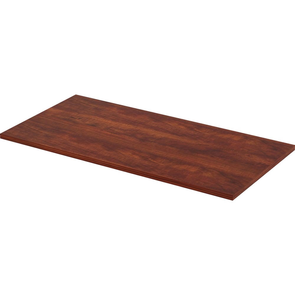 Lorell Quadro Sit-To-Stand Laminate Table Top, 48inW x 24inD, Cherry