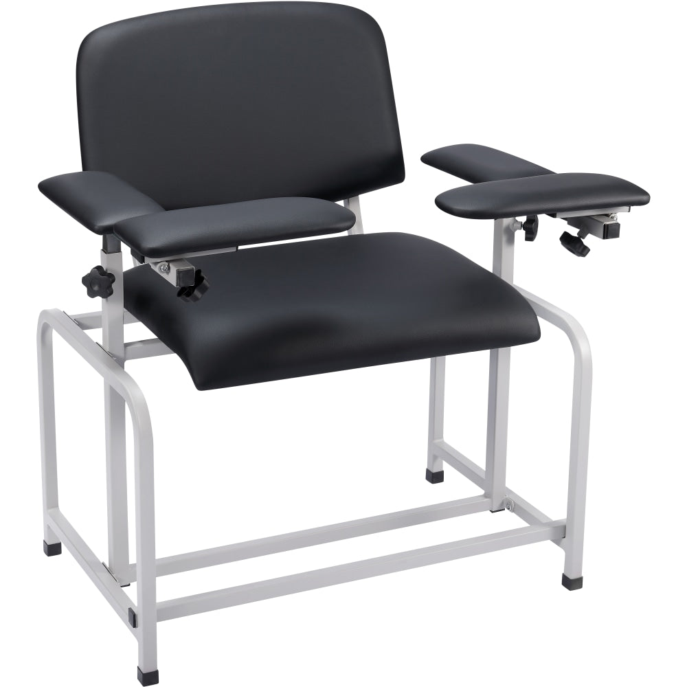 Alpine AdirMed Bariatric Padded Blood Drawing Chair, Black