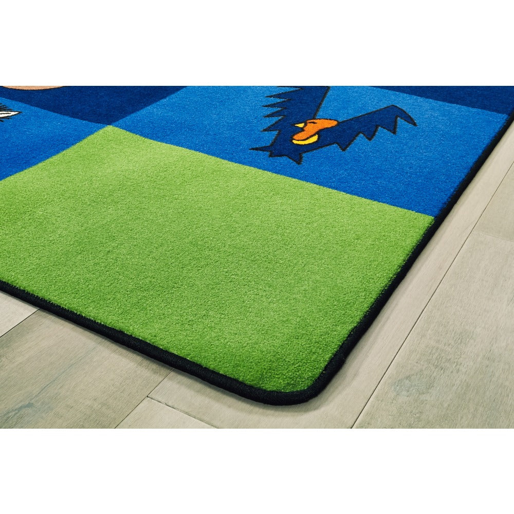 Carpets for Kids Premium Collection A to Z Animals Classroom Rug, 8ft 4in x 13ft 4in, Multicolor