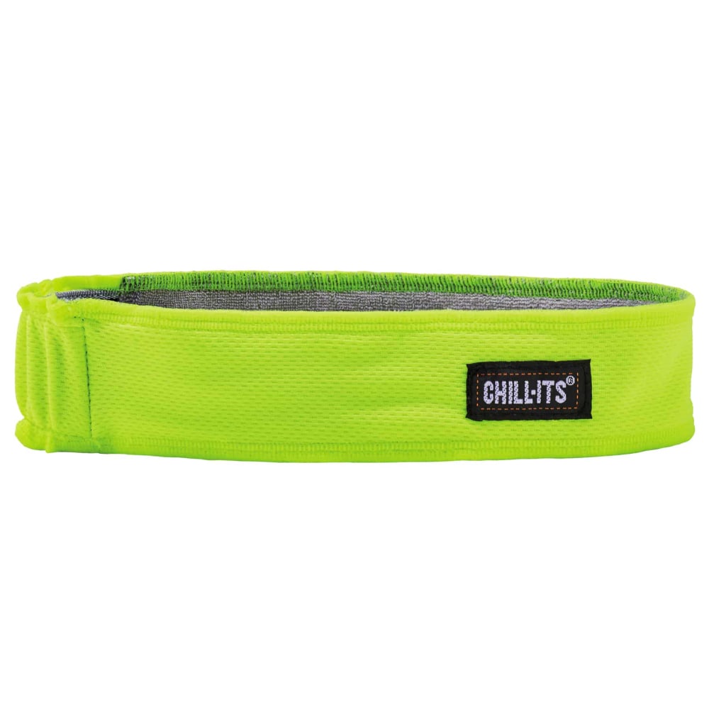 Ergodyne Chill-Its 6605 High-Performance Headbands, Lime, Pack Of 6 Headbands