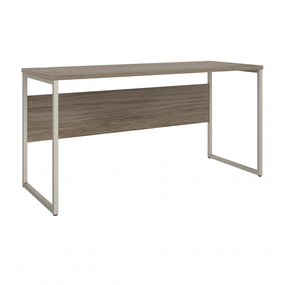 Bush Business Furniture Hybrid 60inW x 24inD Computer Table Desk With Metal Legs, Modern Hickory, Standard Delivery