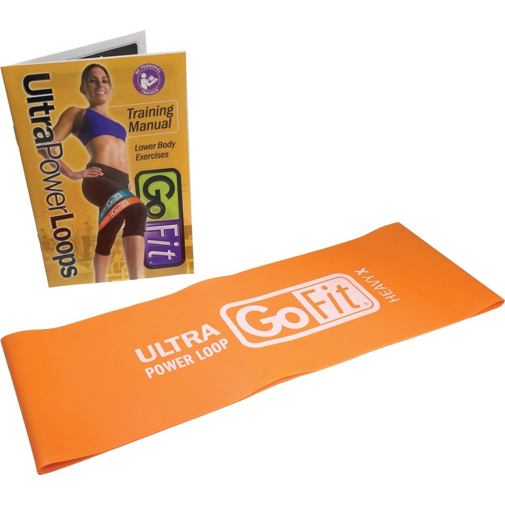 GoFit Single Ultra Power Loop (Orange, Heavy X, 20 Pounds) - Orange - Latex