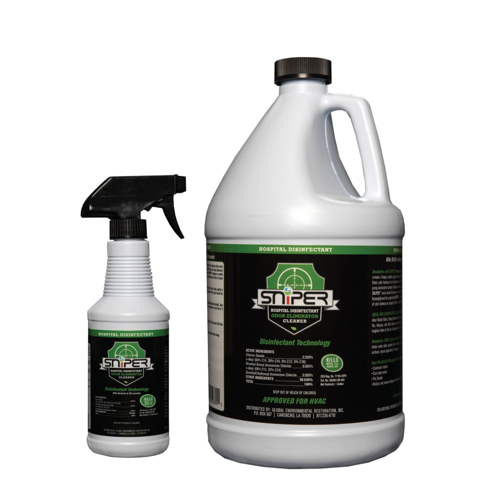 Sniper Hospital Disinfectant Odor Eliminator & All-Purpose Cleaner Spray, 16 Oz/1 Gallon