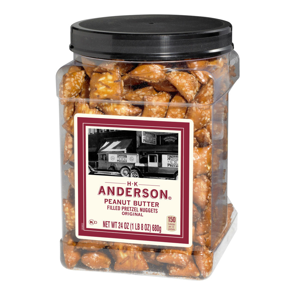 H.K. Anderson Peanut Butter-Filled Pretzel Nuggets, 24-Oz Tub