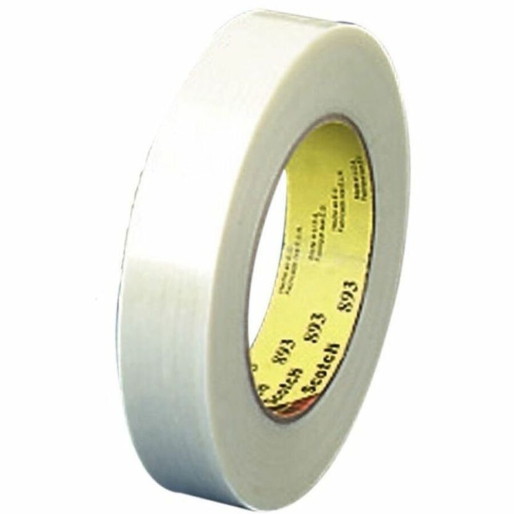 Scotch General Purpose Filament Tape - 0.75in Width x 60 Yd. Length - 3in Core - Synthetic Rubber - Glass Yarn Backing - 1 / Roll - Clear