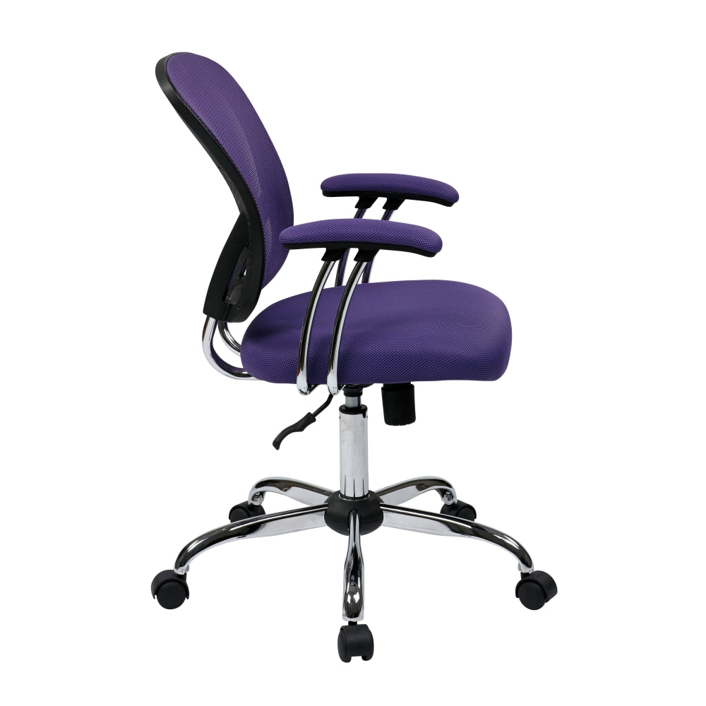 Office Star Avenue Six Juliana Mesh Task Chair, Purple/Silver