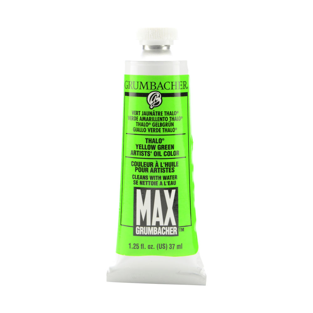 Grumbacher Max Water Miscible Oil Colors, 1.25 Oz, Thalo Yellow Green, Pack Of 2