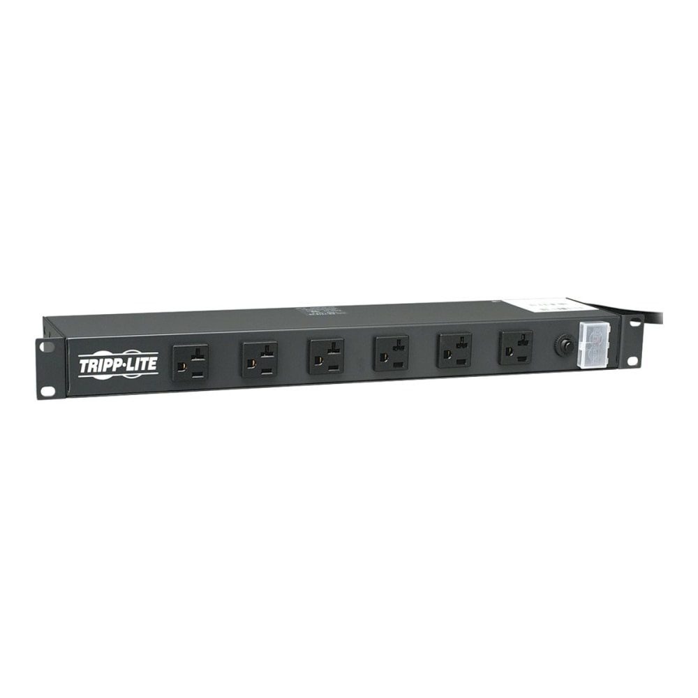 Tripp Lite Power Strip Rackmount Metal 120V 5-20R 12 Outlet 15ft Cord 1URM - Power distribution strip (rack-mountable) - AC 120 V - input: NEMA 5-20 - output connectors: 12 (NEMA 5-20) - 1U - 19in - 15 ft cord