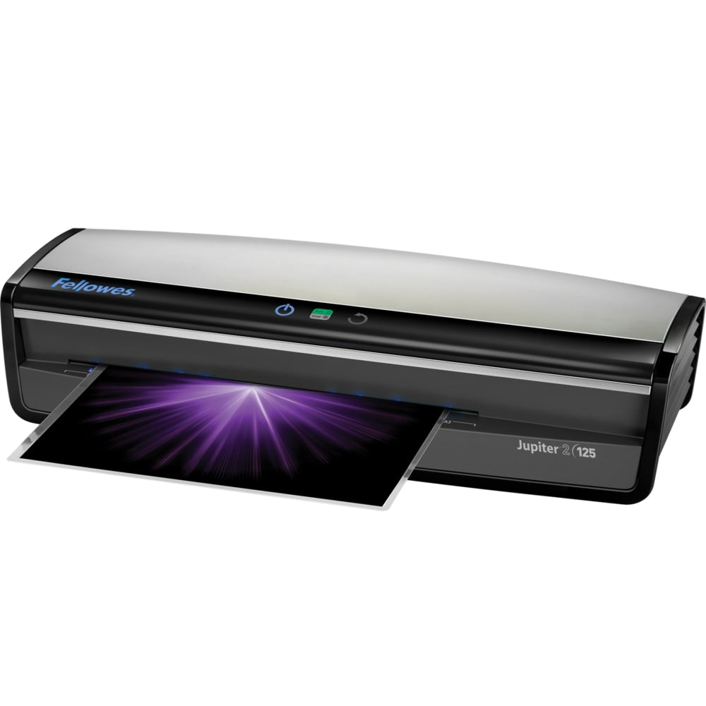 Fellowes Jupiter 2 125 12.5in Laminator With Combo Kit, 5.12inH x 21.25inW x 8.19inD, Silver/Black