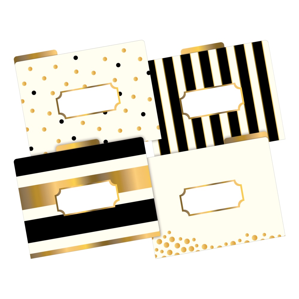 Barker Creek Tab File Folders, Letter Size, Gold, Pack Of 24 Folders