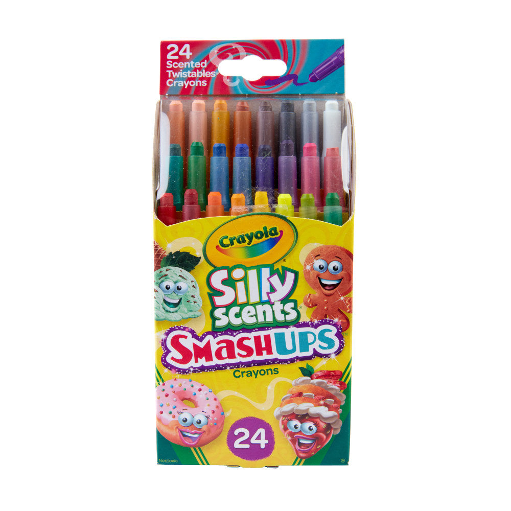 Crayola Silly Scents Smashups Twistable Crayons, Assorted Colors, Box Of 24 Crayons