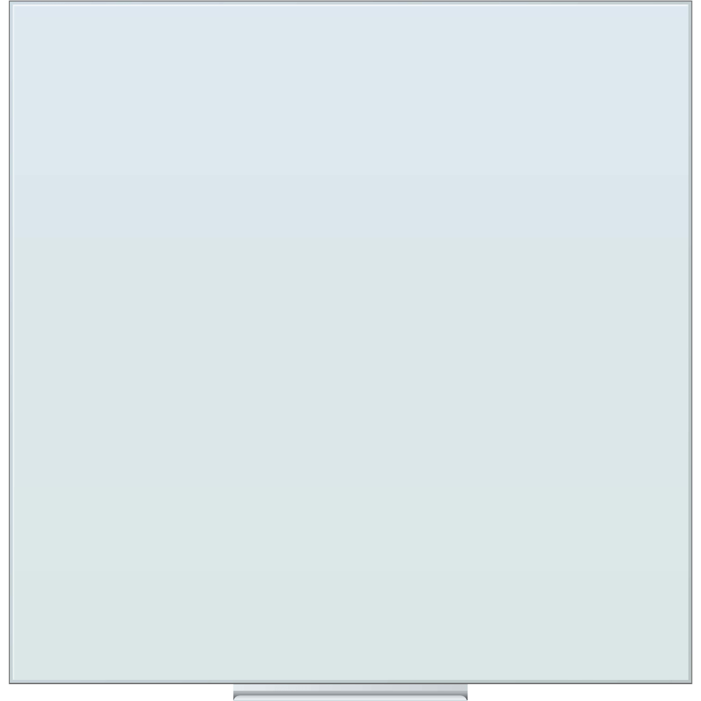 U Brands Frameless Floating Non-Magnetic Glass Dry-Erase Board, 36in X 36in, Frosted White (Actual Size 35in x 35in)