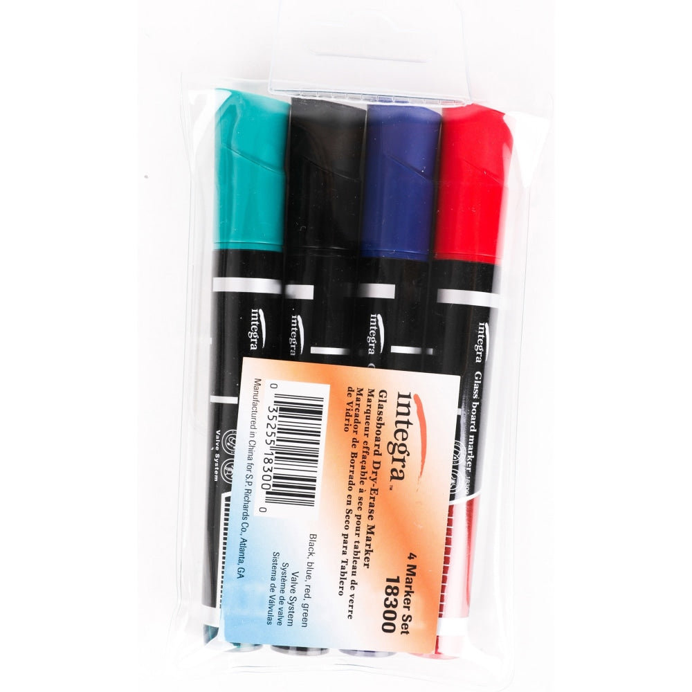 Integra Dry-Erase Markers - Assorted - 4 / Pack