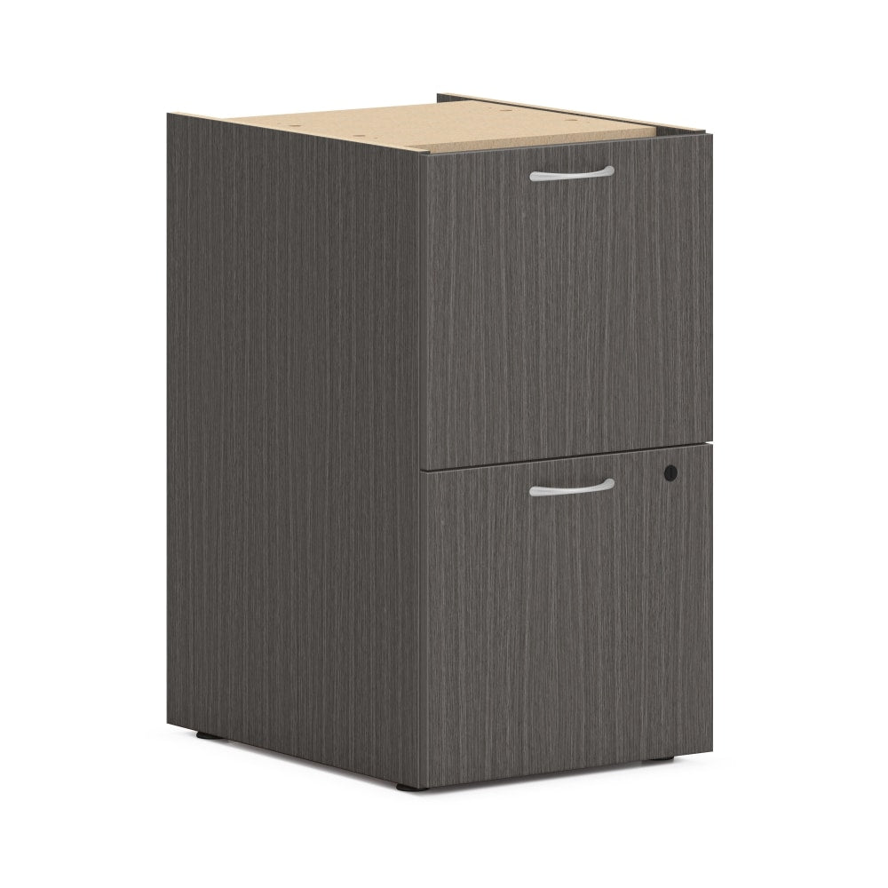 HON Mod 20inD Vertical 2-Drawer Support File Pedestal File Cabinet, Slate Teak