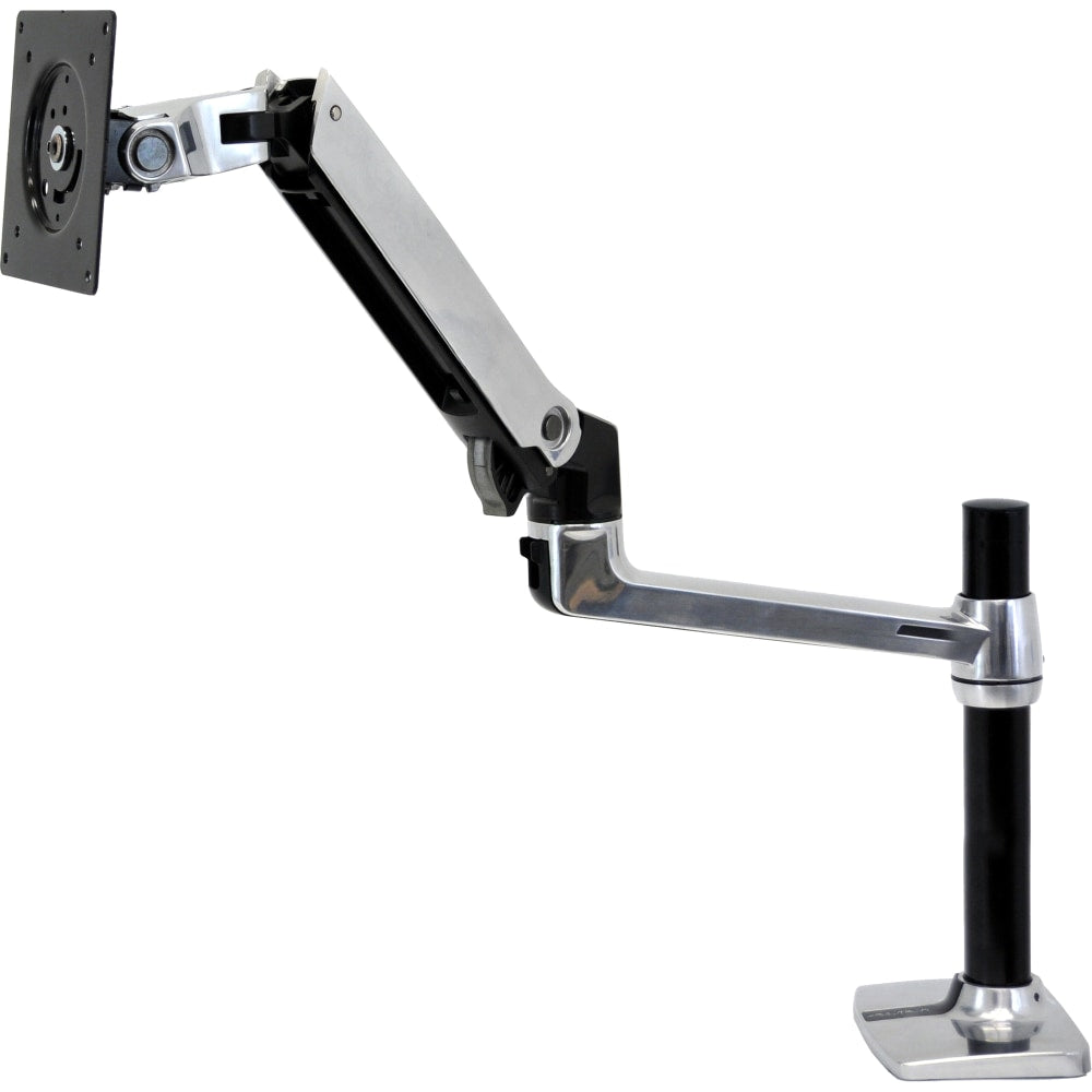 Ergotron LX - Mounting kit (desk clamp mount, extender arm, grommet-mount base, monitor arm, tall pole) - for LCD display - polished aluminum - screen size: up to 34in