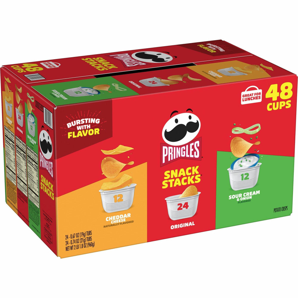 Pringles Crisps Grab ‘N Go Variety Pack, Case Of 48 Containers