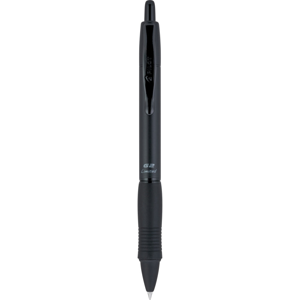 Pilot G2 Limited Gel Pen, Fine Point, 0.7 mm, Matte Black Barrels, Black Ink