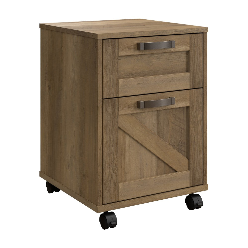 Bush Furniture Knoxville 17inD Vertical 2-Drawer Mobile File Cabinet, Reclaimed Pine, Delivery