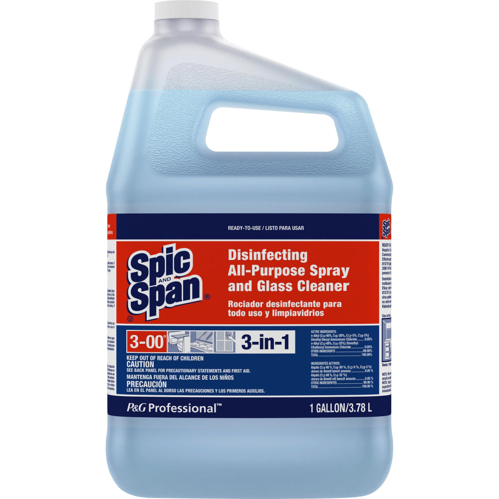 Spic And Span 3 in-1 All-Purpose Glass Cleaner Spray, Fresh Scent, 128 Oz Bottle