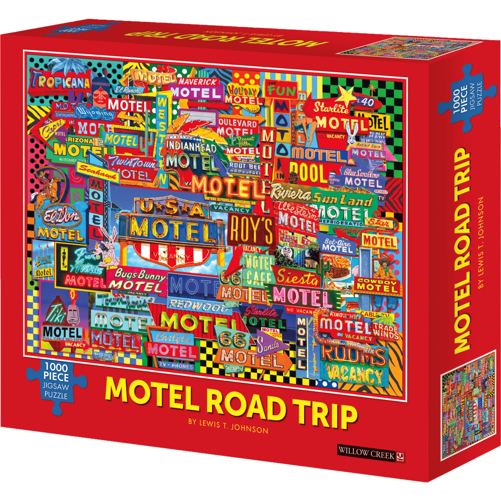 Willow Creek Press 1,000-Piece Puzzle, Motel Road Trip