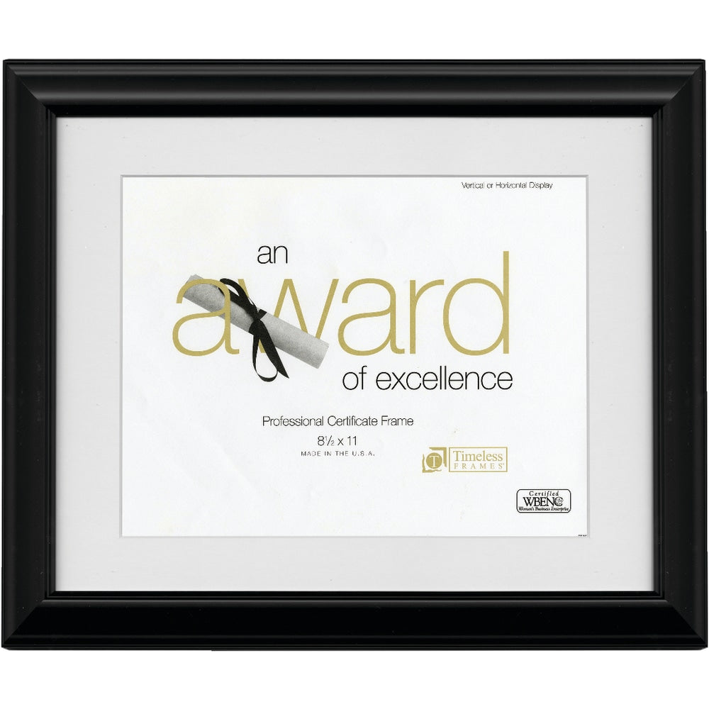 Timeless Frames Addison Award Picture Frame, 11in x 14in With Mat, Black