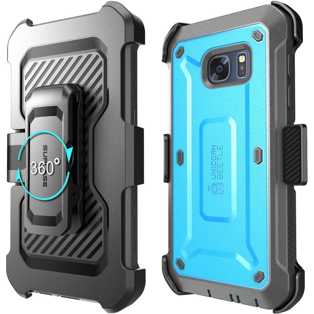 i-Blason Unicorn Beetle Pro Carrying Case (Holster) Smartphone - Blue - Impact Resistant, Shock Resistant, Drop Resistant, Dust Resistant Port, Debris Resistant Port - Polycarbonate, Thermoplastic Polyurethane (TPU) - Belt Clip