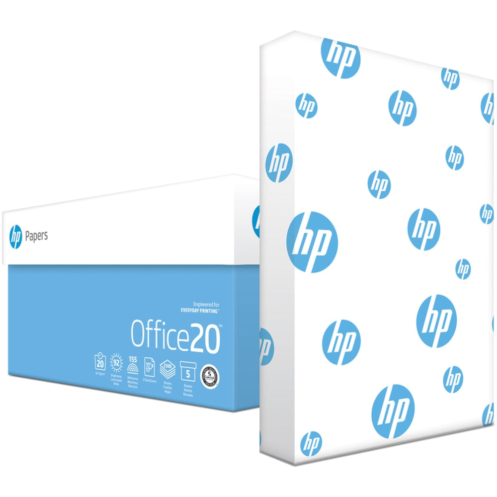 HP Office Multi-Use Printer & Copy Paper, White, Ledger (11in x 17in), 500 Sheets Per Ream, 20 Lb, 87 Brightness