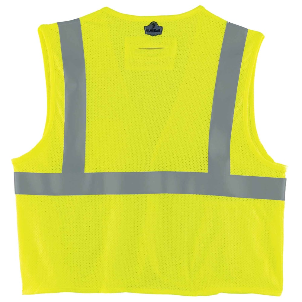 Ergodyne GloWear Flame-Resistant Hi-Vis Safety Vest, Type-R Class 2, Small/Medium, Lime