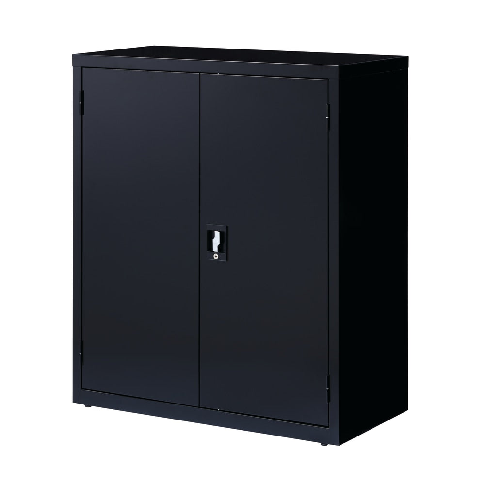 Lorell Fortress Series 18inD Steel Storage Cabinet, Fully Assembled, 3-Shelf, Black