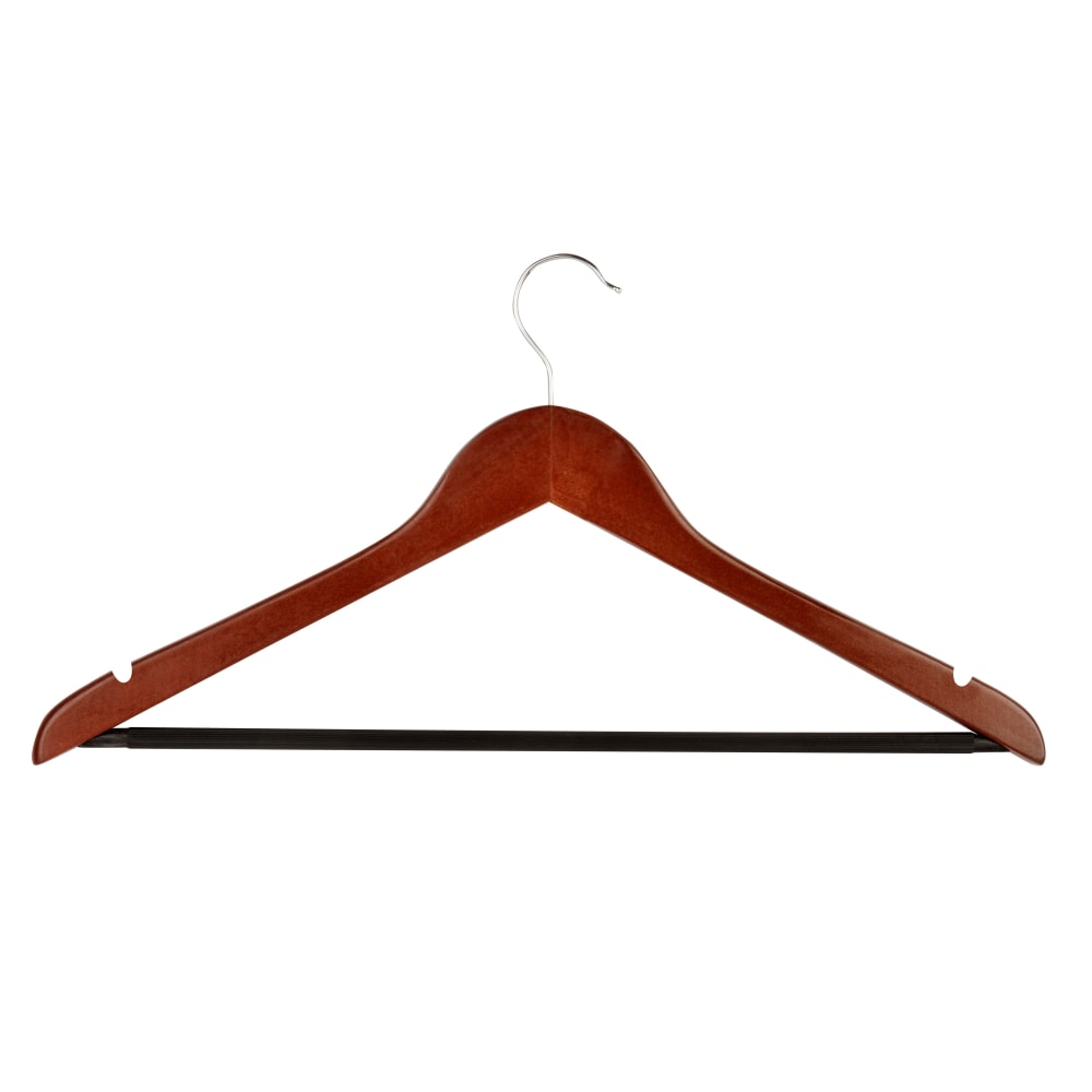 Honey-Can-Do Suit Hangers, 9inH x 1/2inW x 17 3/4inD, Cherry, Pack Of 24