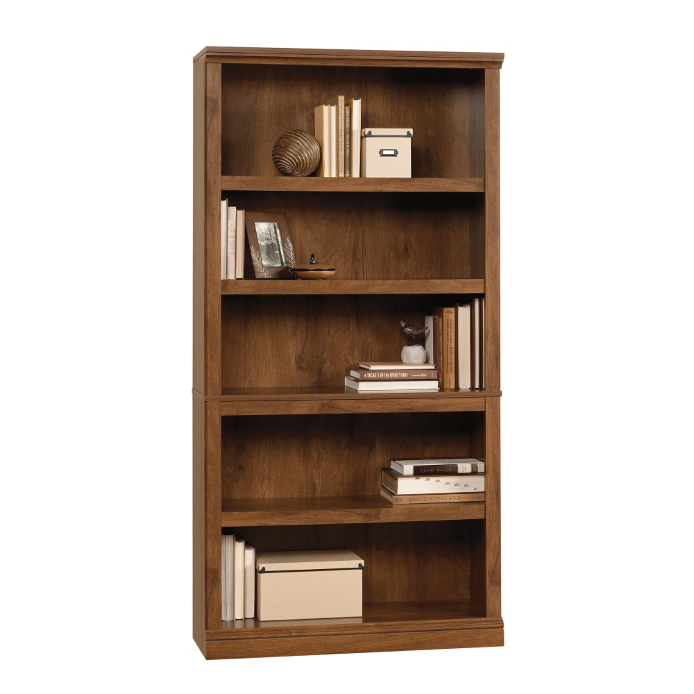 Sauder Select 70inH 5-Shelf Bookcase, Oiled Oak