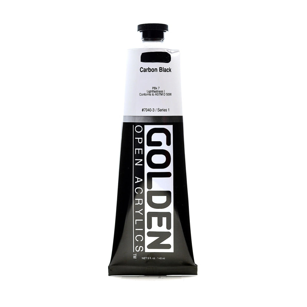 Golden OPEN Acrylic Paint, 5 Oz Tube, Carbon Black