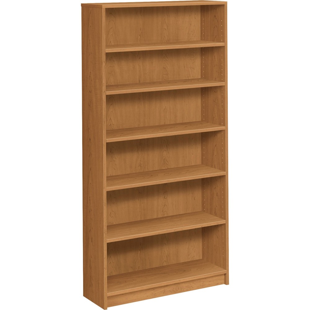 HON 1870-Series Laminate Bookcase, 6 Shelves Harvest