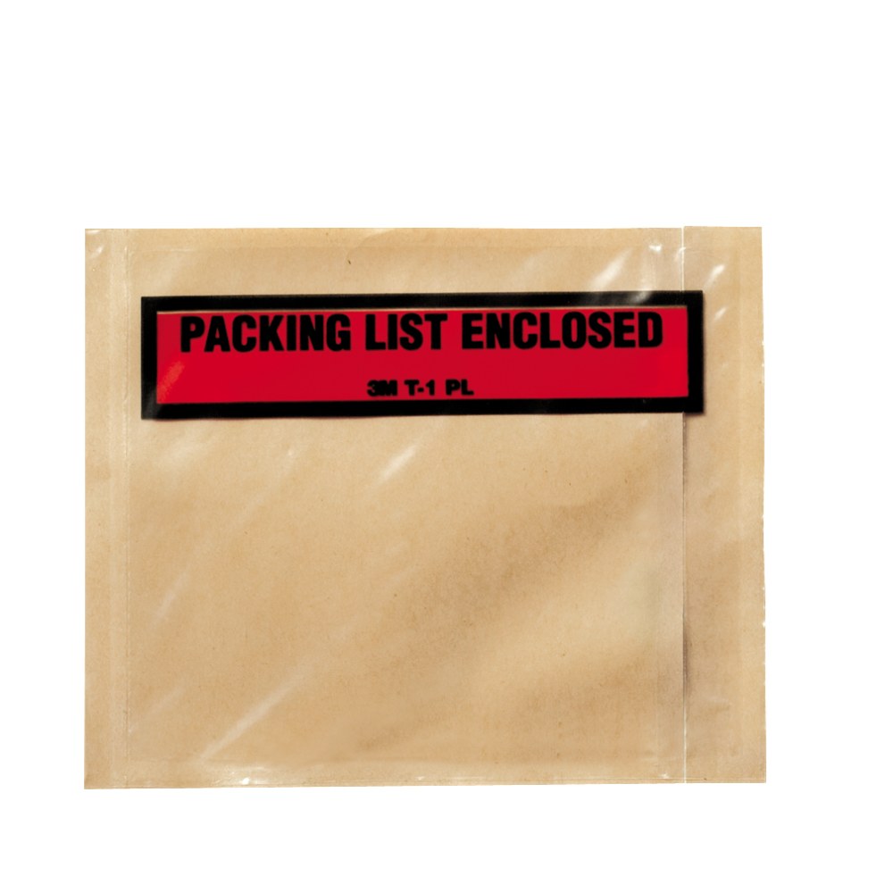 3M Top View Packing List Enclosed Envelopes, Orange, Case Of 1,000 Envelopes