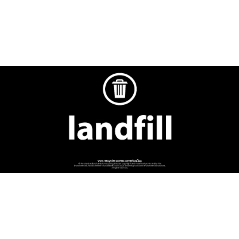 Recycle Across America Landfill Standardized Recycling Labels, LAND-0409, 4in x 9in, Black