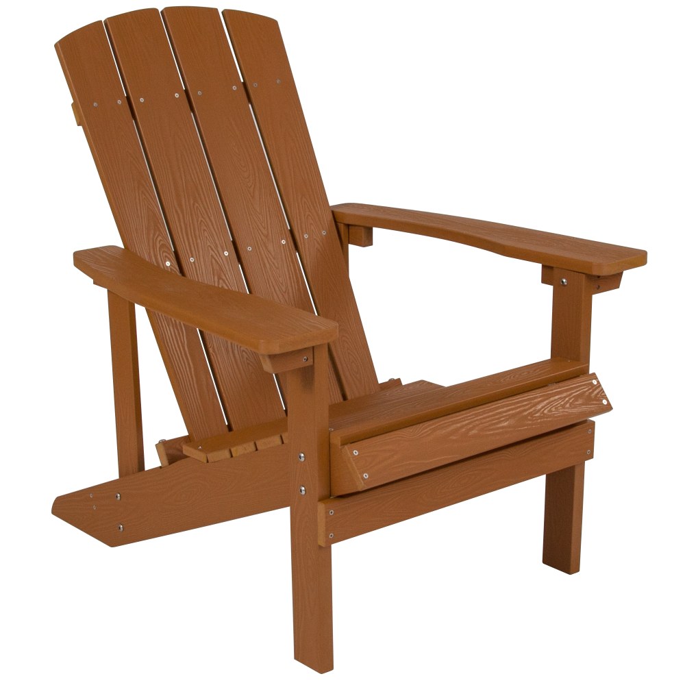 Flash Furniture Charlestown All-Weather Adirondack Chair, Teak