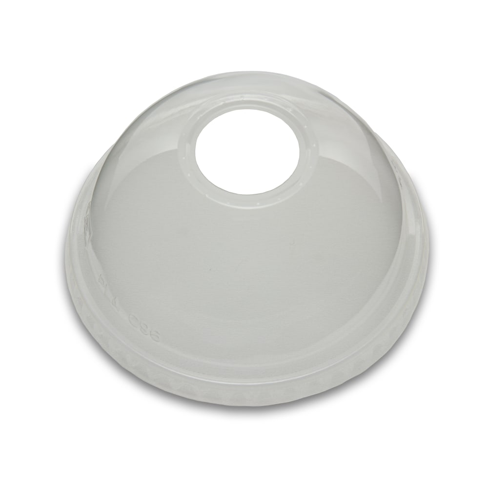 Stalk Market PLA Dome Lids, 10in, 9-24 Oz, Clear, Pack Of 1000 Lids